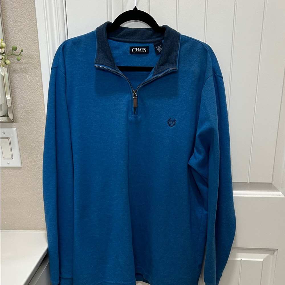 Chaps Men's Deep Blue Zip-Up Sweater